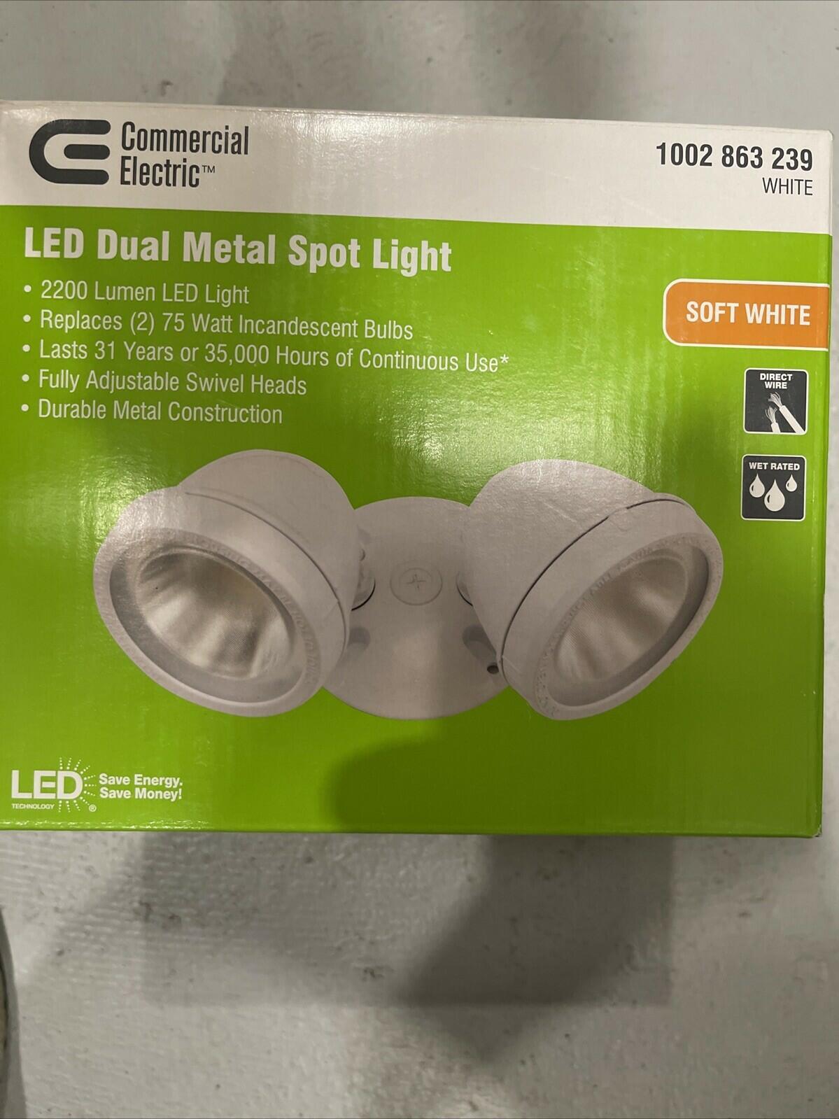 Commercial Electric 28-Watt, 2200-Lumen Metal LED Spot Light