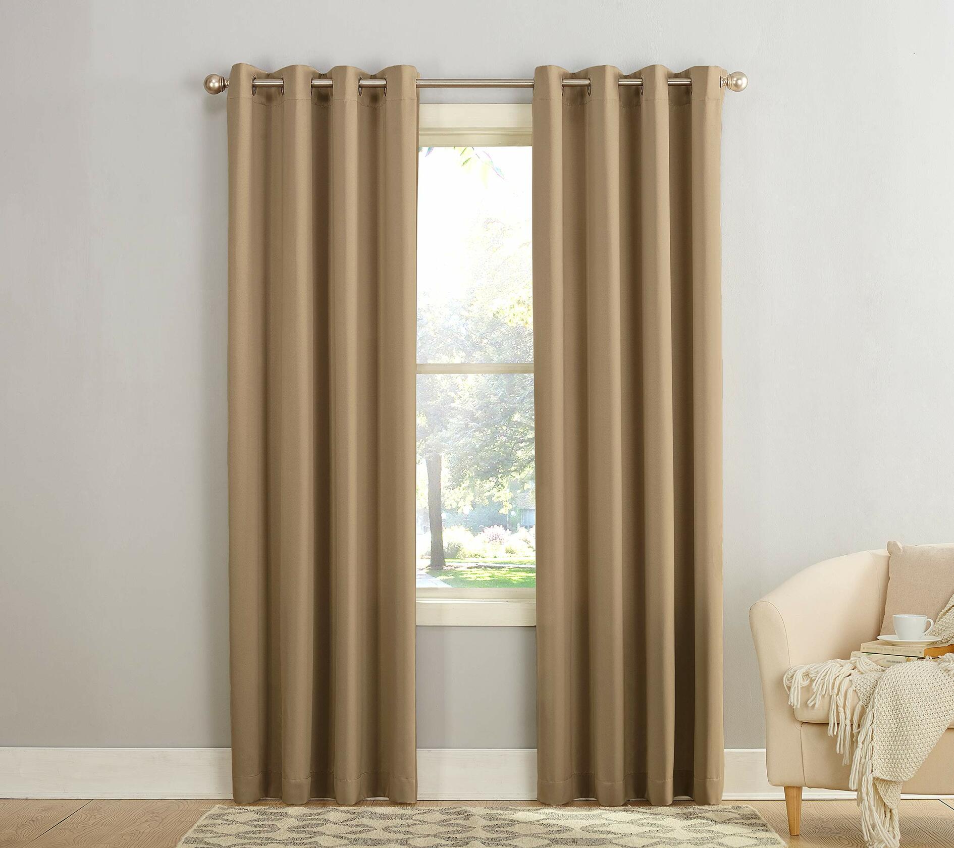 Sun Zero Barrow Energy Efficient Grommet Curtain Single Panel