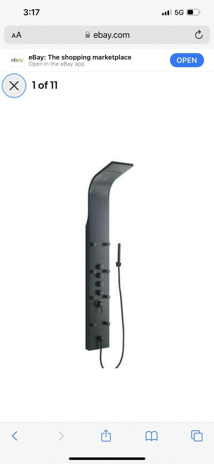 AKDY 65 in. 8-Jet Rainfall Shower Panel System with Waterfall Shower Head *READ*