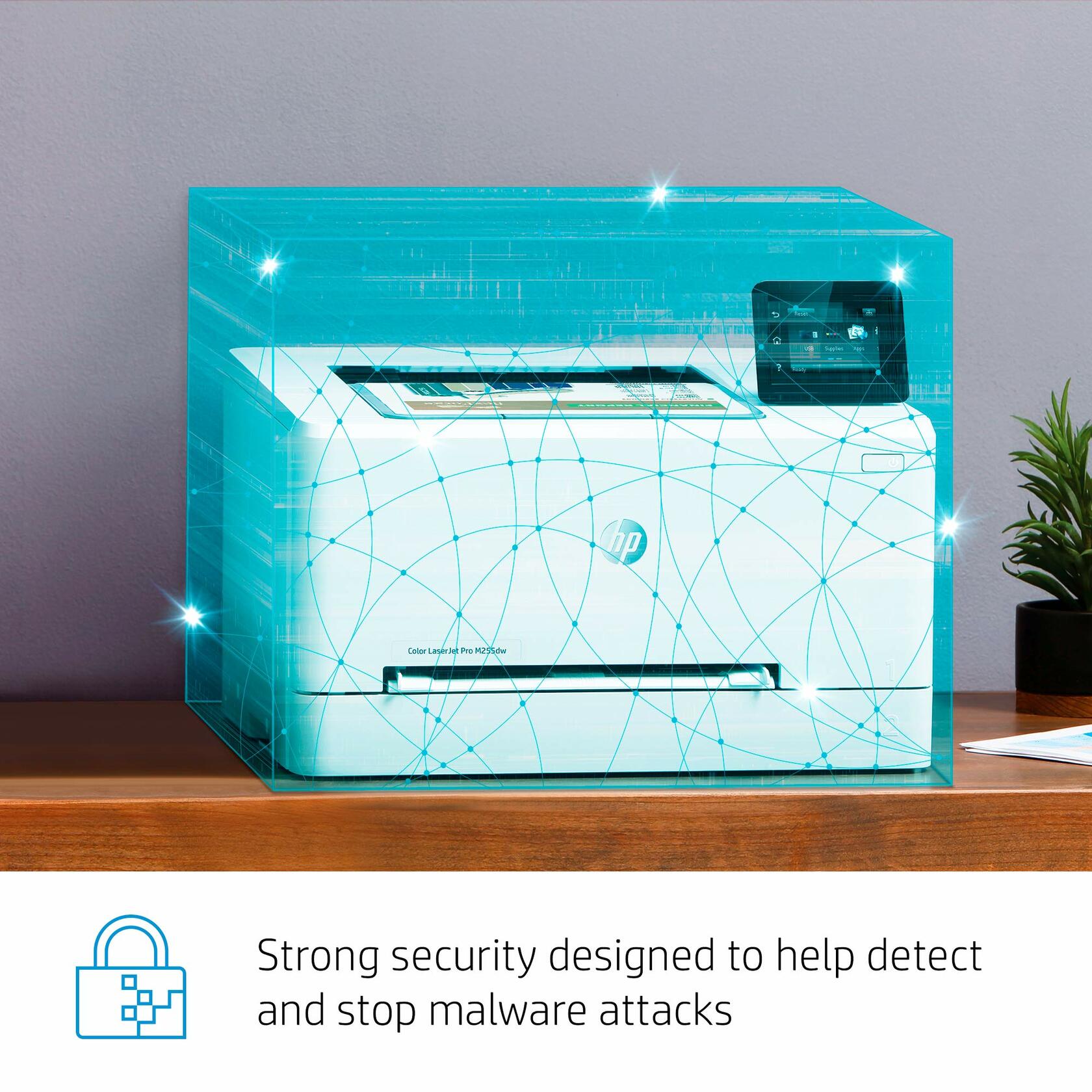 HP Color LaserJet Pro M255dw Wireless Laser Printer, Remote Mobile Print, Duplex Printing, Works with Alexa (7KW64A), White