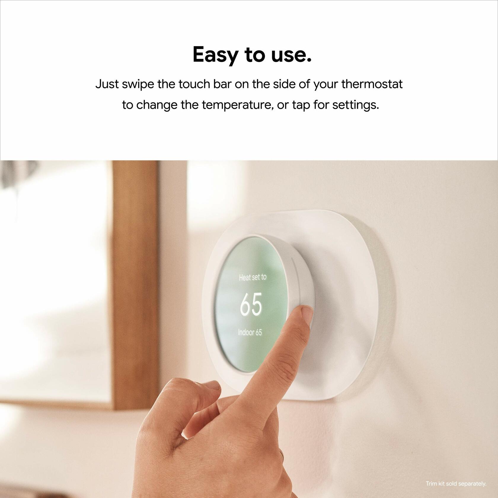 Google Nest Thermostat - Smart Thermostat for Home - Programmable Wifi