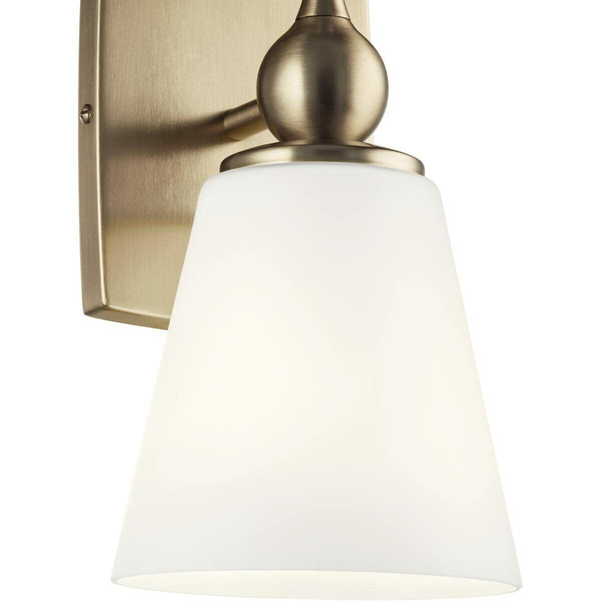 Kichler Cosabella 6 In. Wall Sconce Satin Opal Shade Champagne Bronze 55090