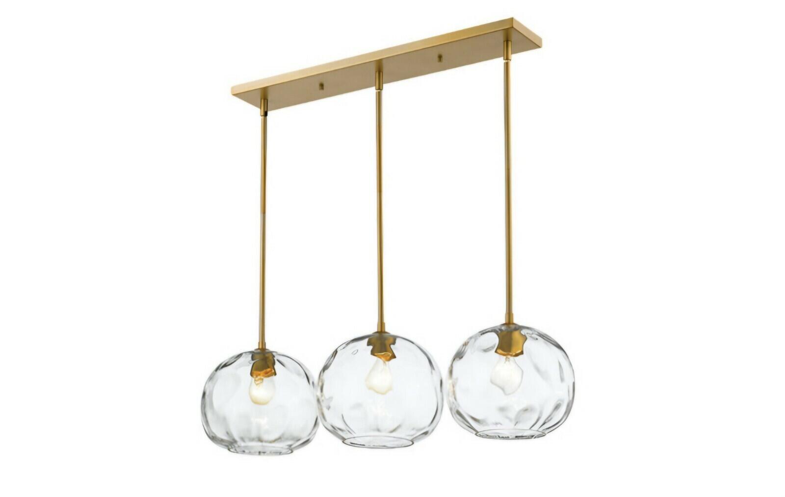 Z-Lite 490P10-3L Chloe 3 Light 10"W Linear Pendant - Brass
