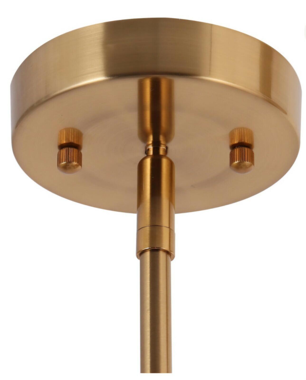 LNC Pheme 3-Light Matte Black and Polished Gold Linear Modern Indoor Chandelier