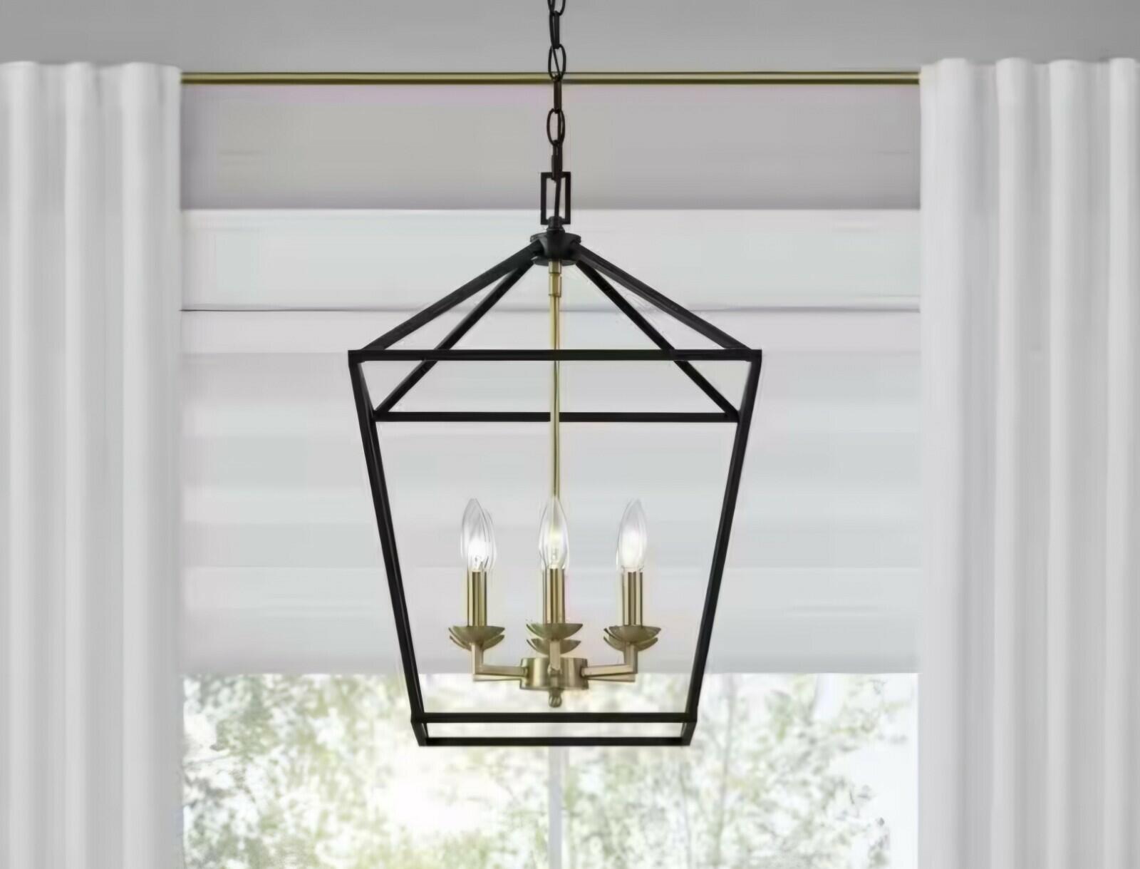 Home Decorators Weyburn 6-Light Brushed Brass Farmhouse Chandelier Light Fixture