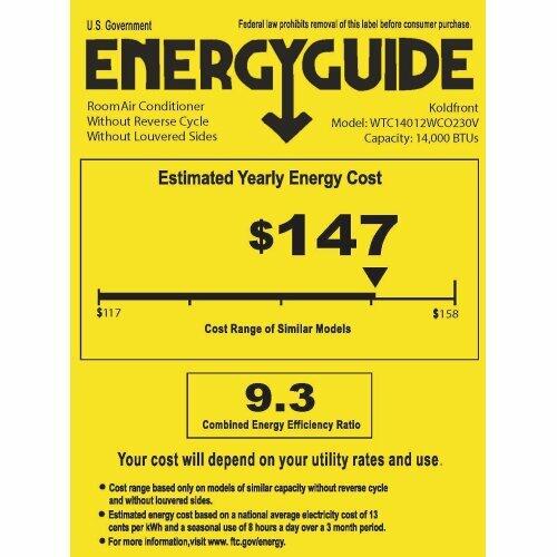 Koldfront Through-The-Wall Air Conditioner with Advanced Filtration and Remote