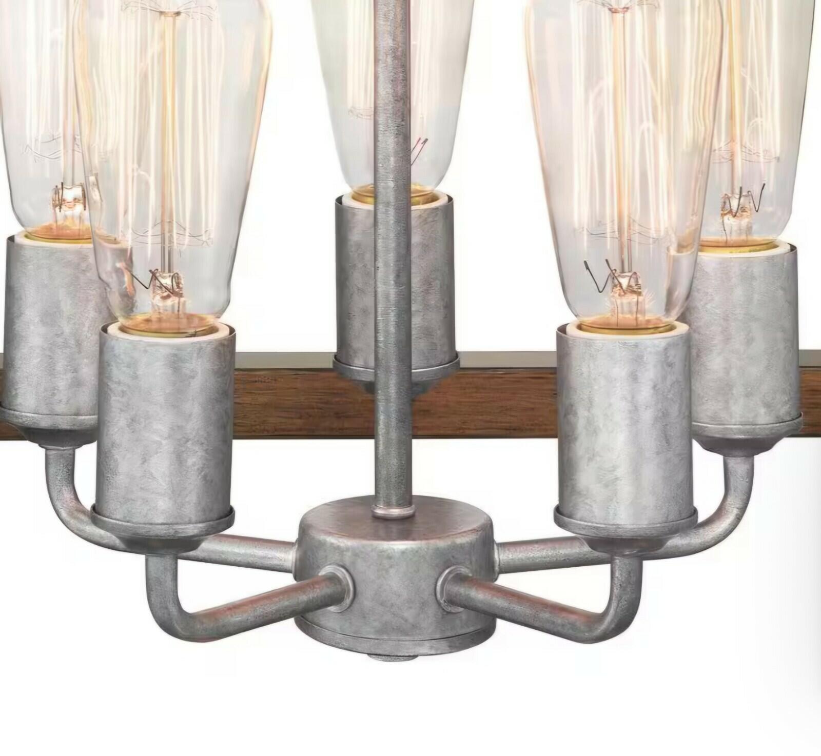 Home Decorators Collection 7949HDCGLDI BoswellQuarter 5-Light Galvanized Pendant