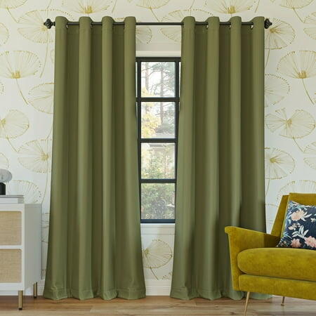Sun Zero Oslo Extreme 100% Blackout Grommet Curtain Panel 52 x84 Sage Green