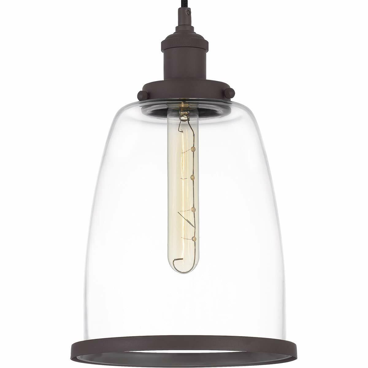 Quoizel LEOC1508OZ Leo Glass Mini Pendant Ceiling Light, 1-Light 100 Watt, Old