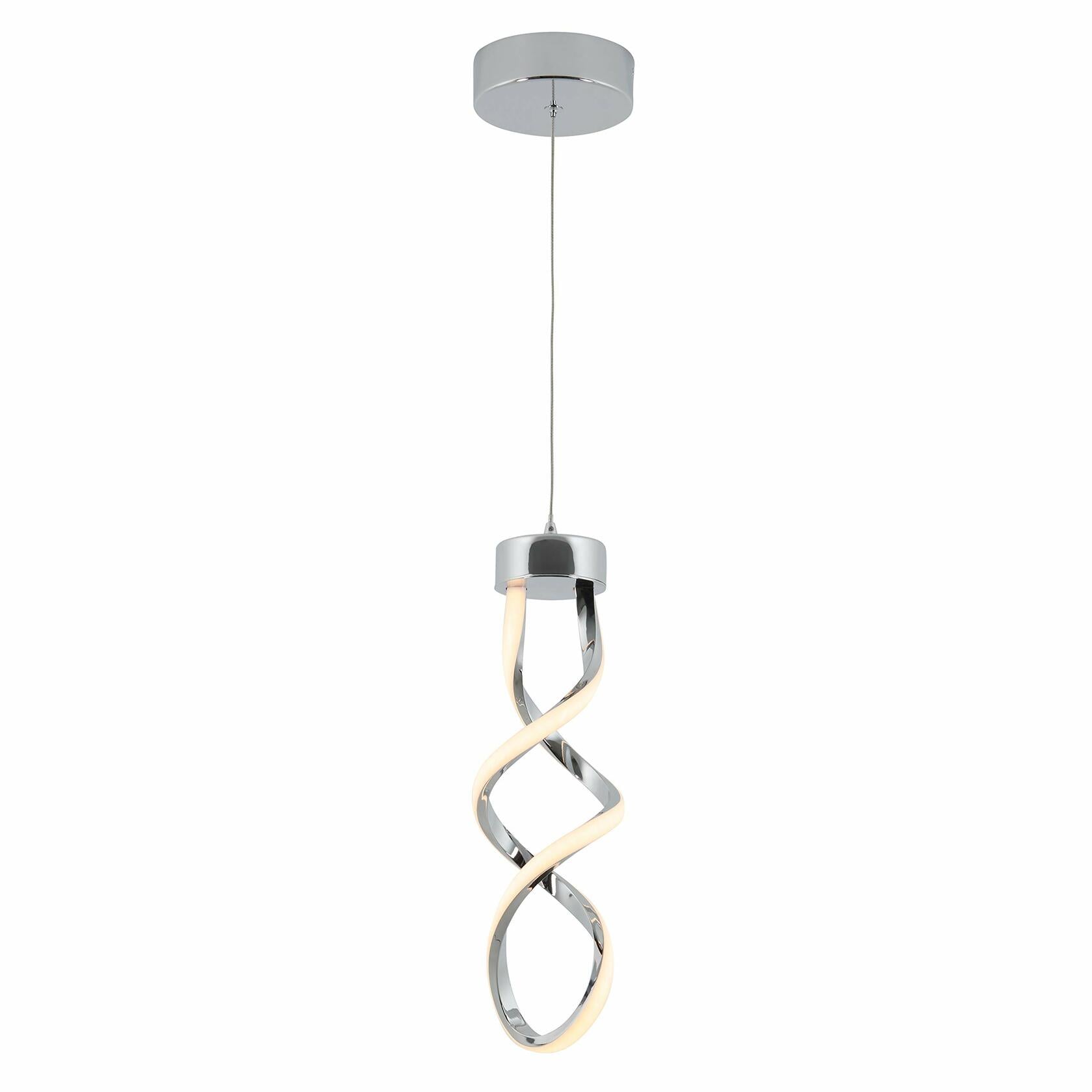 Artika Swirl LED Mini Pendant 1- Light Fixture, Chrome 1005261812 PDT1-SWR