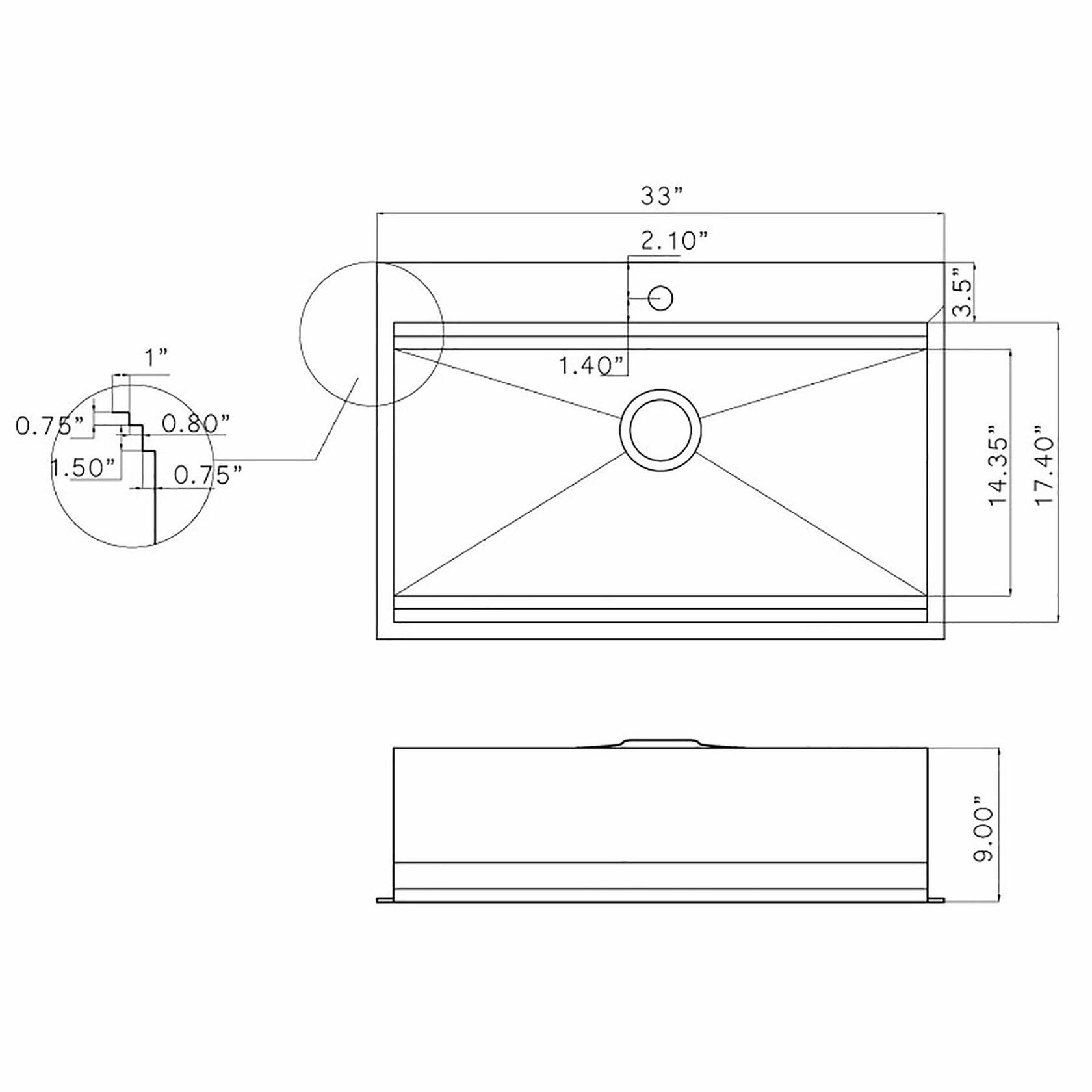 AKDY Kitchen Sink with Faucet Combo, 33-inch Drop-in Workstation Single Bowl Stainless Steel 33" x 22" x 9" with Spring Neck Faucet & Sink Accessories