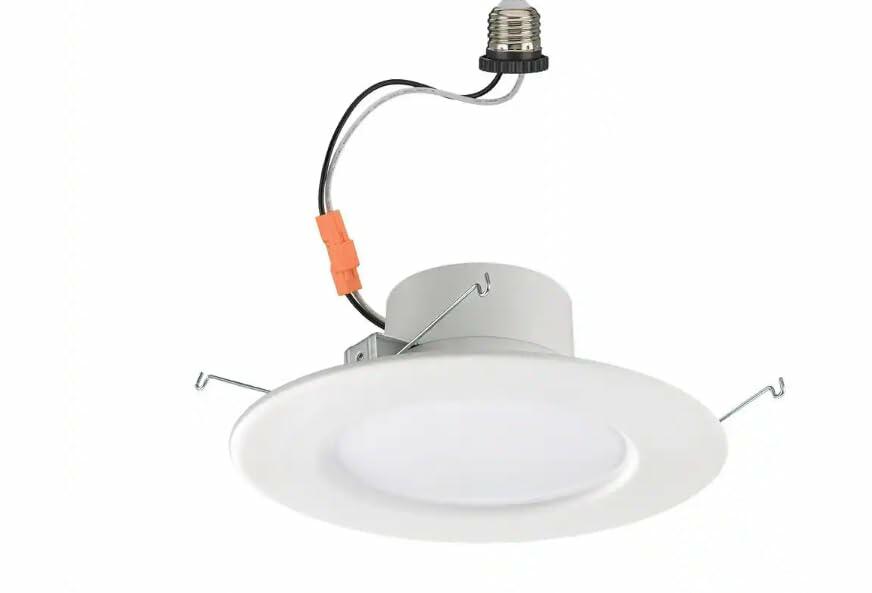 Commercial Electric 5 in./6 in.Smart Integrated LED Recessed Light Trim Wireless Adjustable CCT New Construction Remodel Powered by Hubspace 538561010