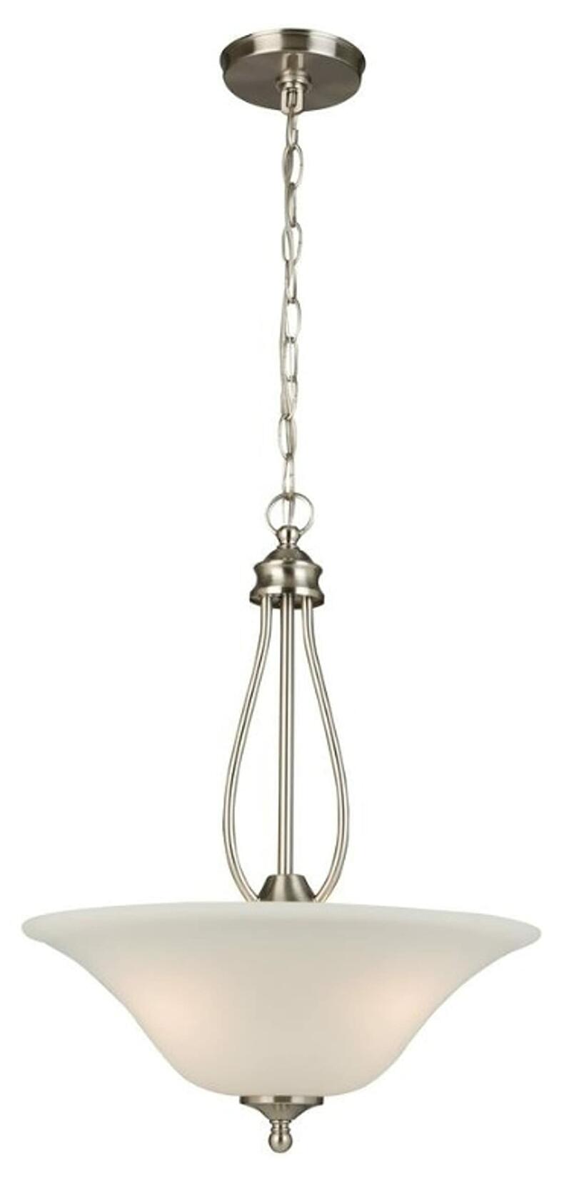 Home Decorators Kensley Park 3-Light Brushed Nickel Pendant