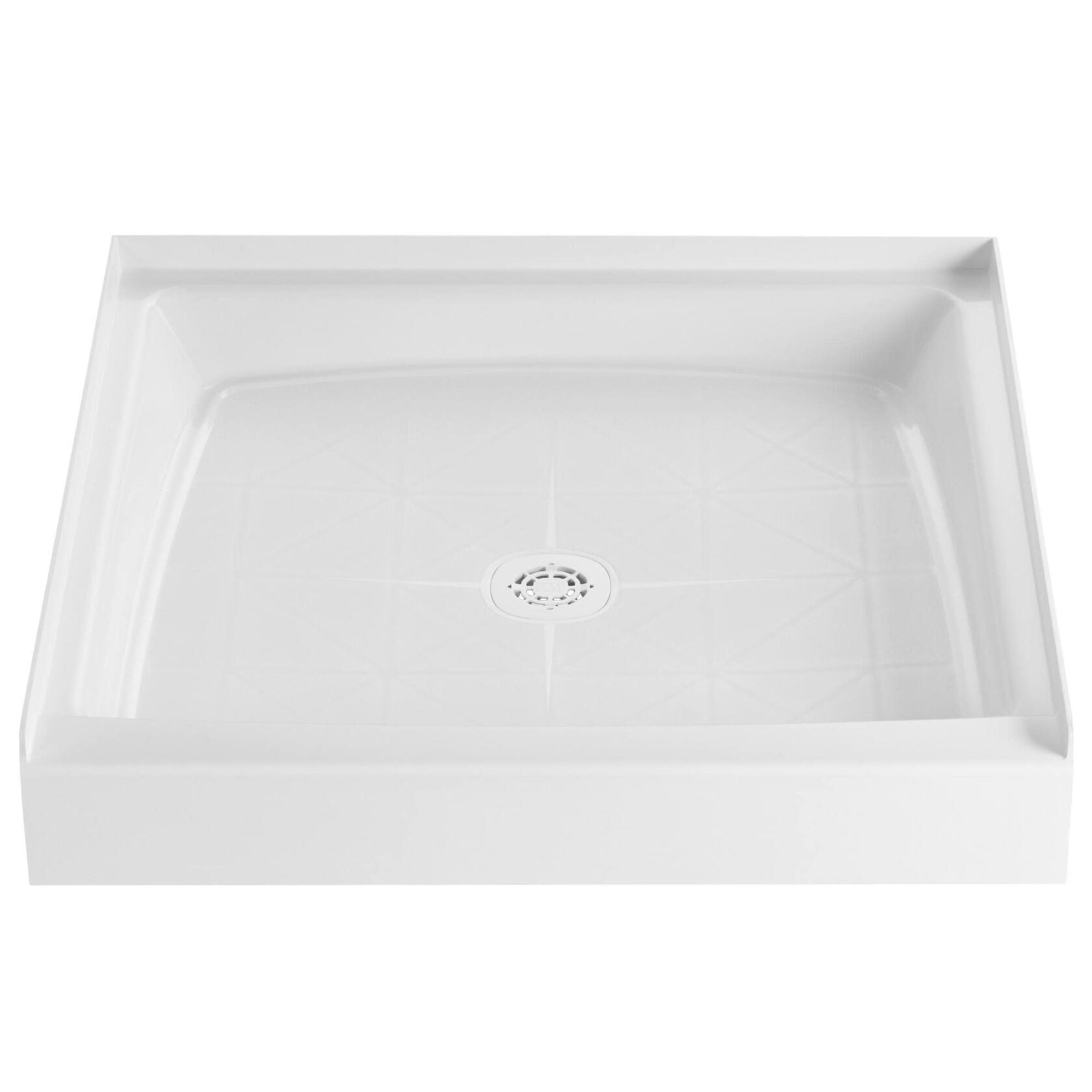 PROFLO PFSB3434 Morenci 34" x 34" Square Shower Base with Single Threshold and Center Drain - White