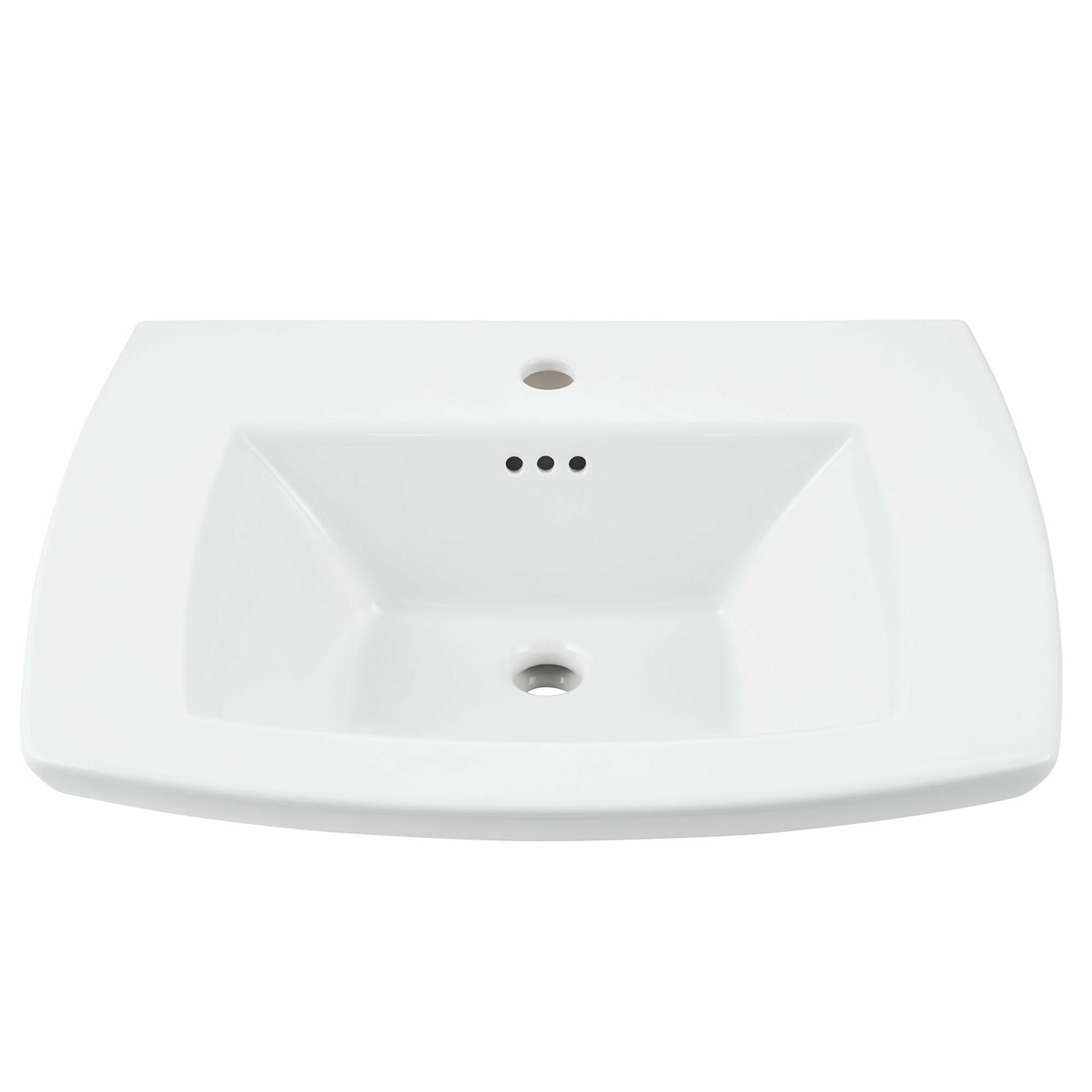 American Standard 445001.02 Edgemere Bathroom Console Table Top-Center Hole Only, Medium, White