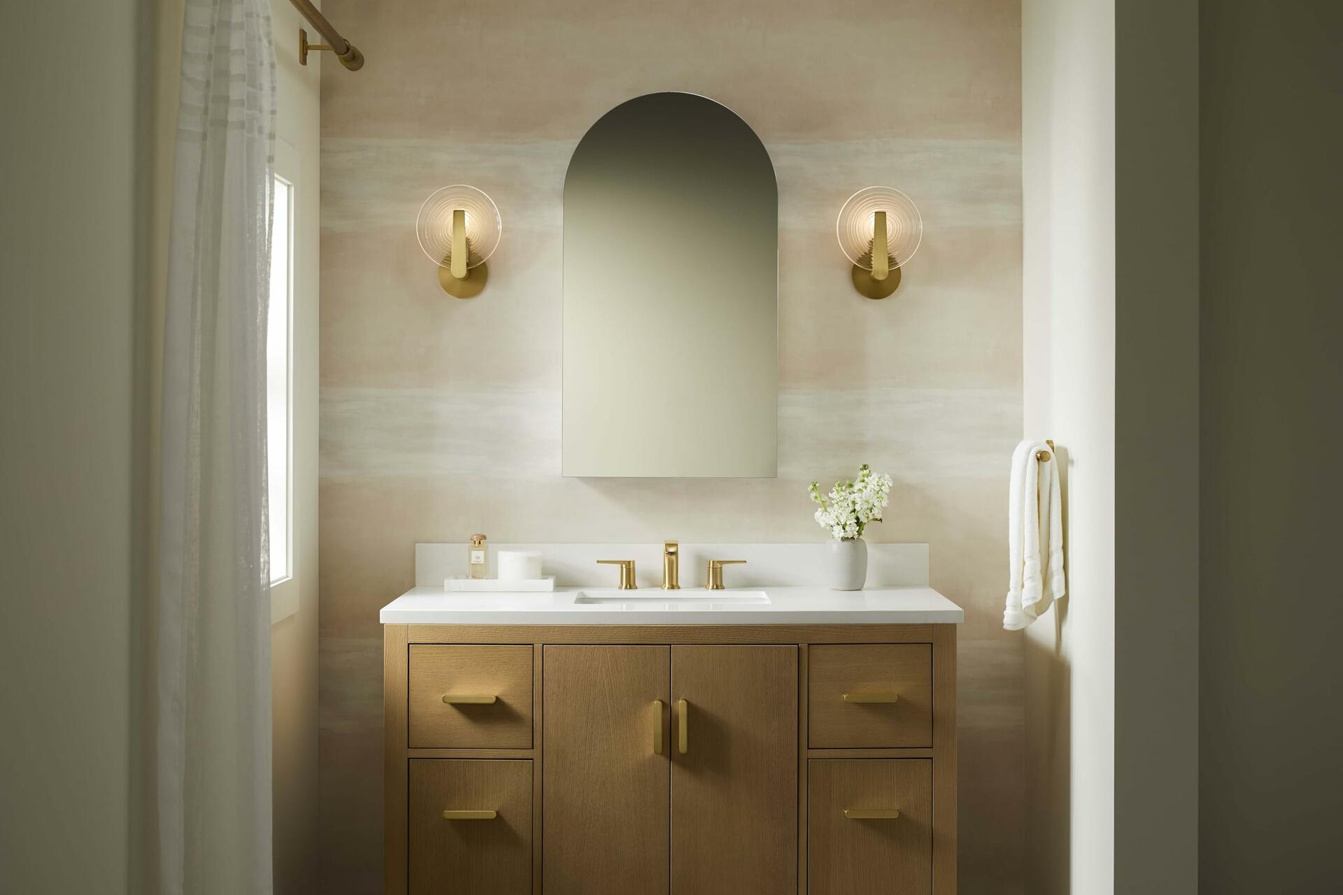 KOHLER Embark Medicine Cabinet, Deep Storage with Adjustable Shelves and Arch Mirrored Door, 20" x 36"