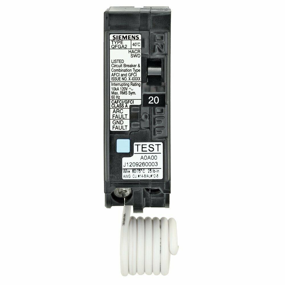 Siemens Q120DFP 20-Amp Dual Function AFCI/GFCI Breaker