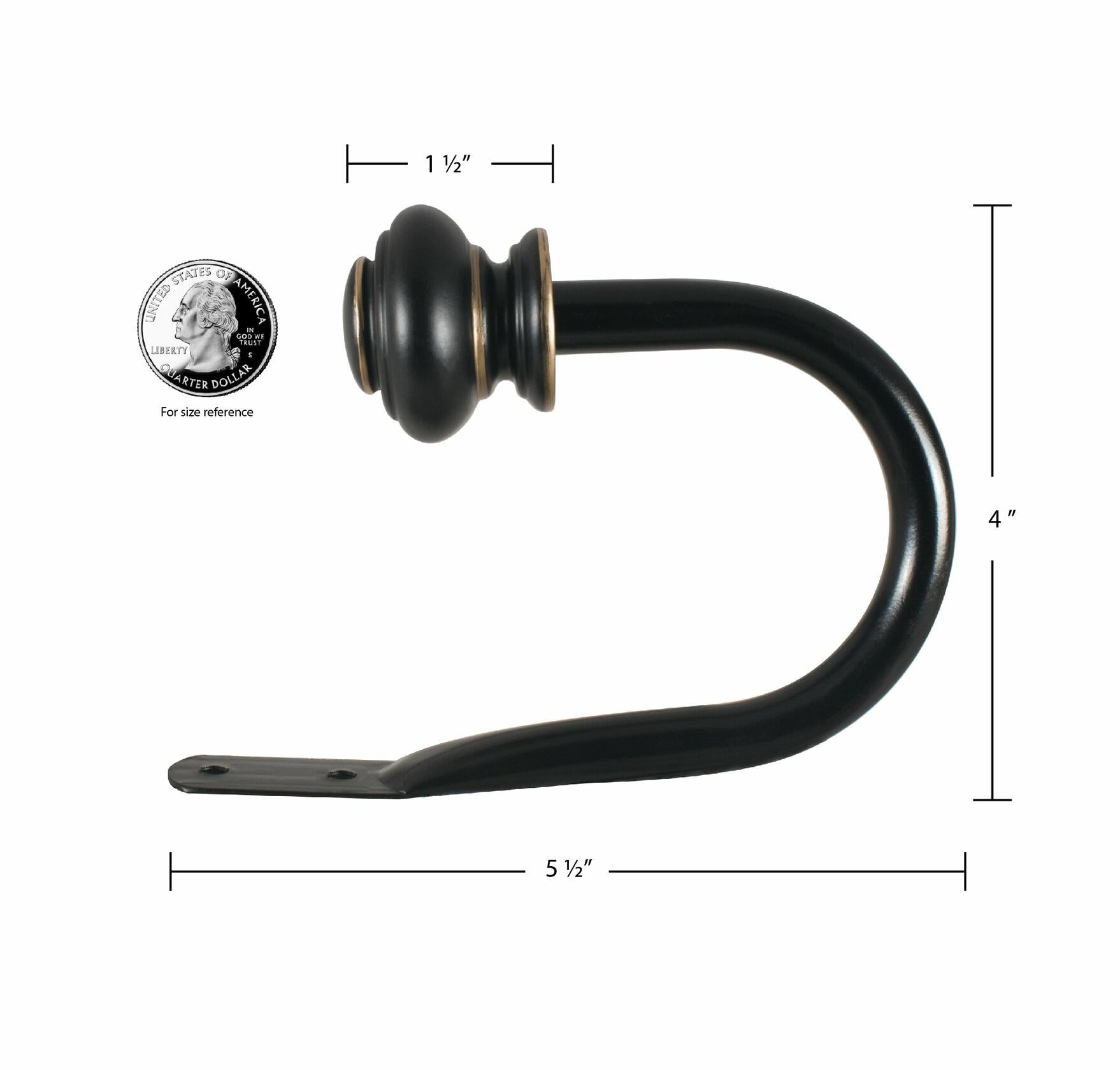 Decopolitan Urn 2-pk. Curtain Holdbacks