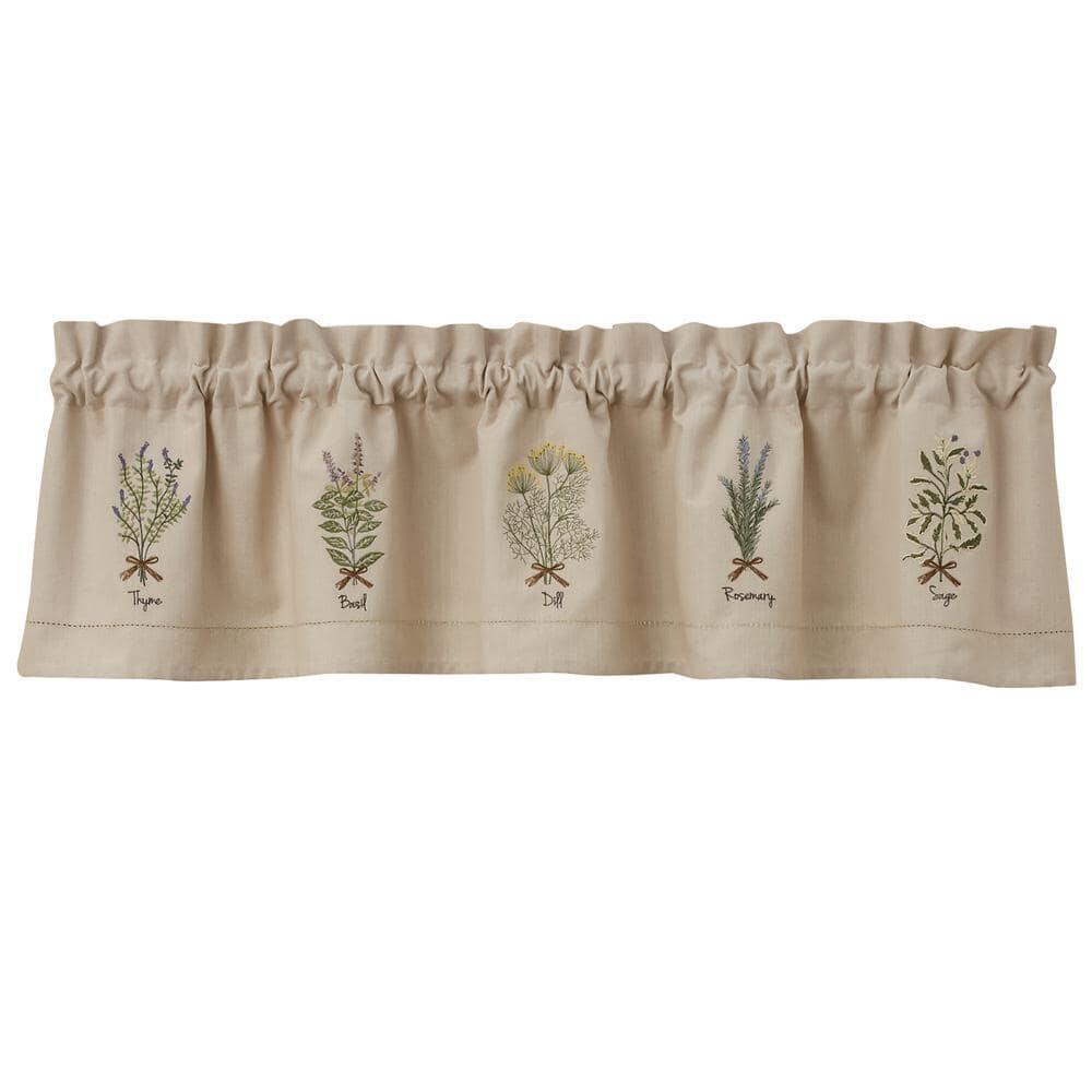 Park Designs Herb Embroidered Lined Valance 14 L