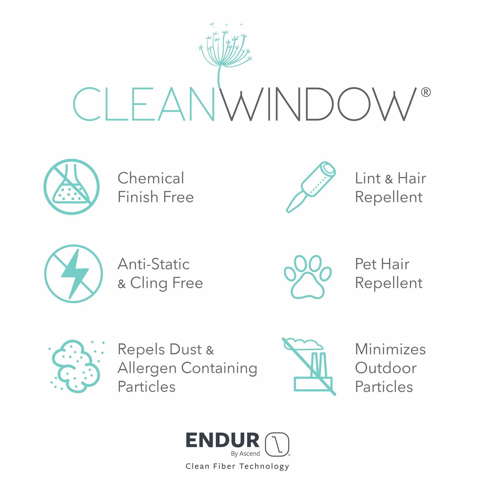 Clean Window Textured Slub Stripe 2-Pack Anti-Dust Allergy/Pet Friendly Sheer Cafe Curtain Pair, White, 52" W x 24" L (2 Panels)