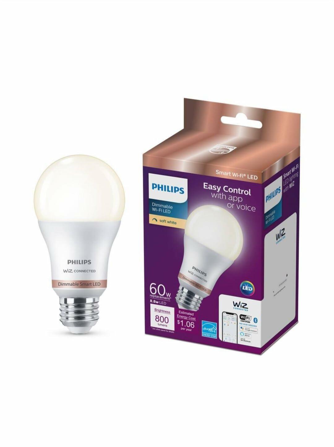 Philips Smart LED Bulb 8.8W (Eq.60W) A19 E26