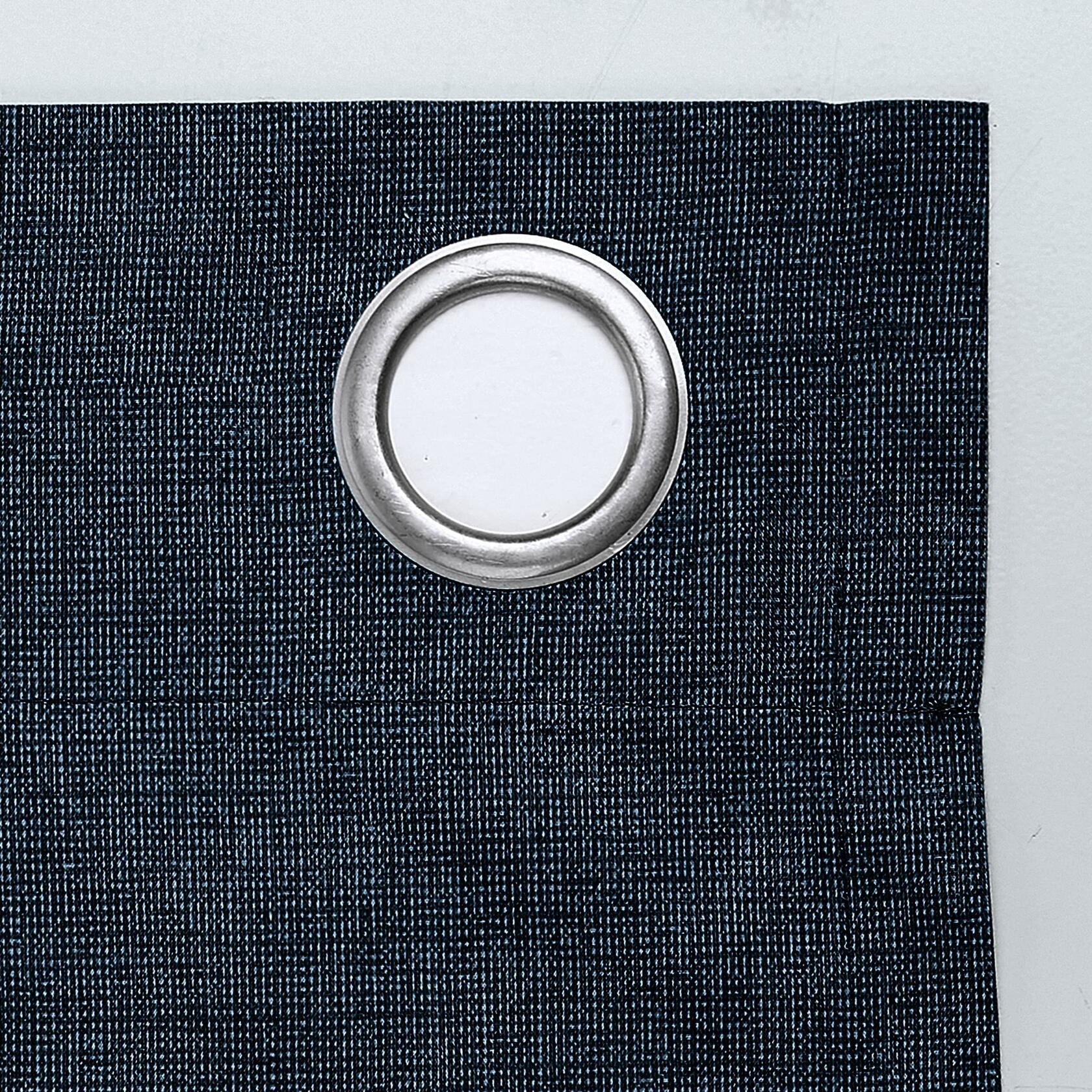 Sun Zero Columbia Thermal Insulated 100% Blackout Grommet Curtain Single Panel, 50" x 95", Navy Blue