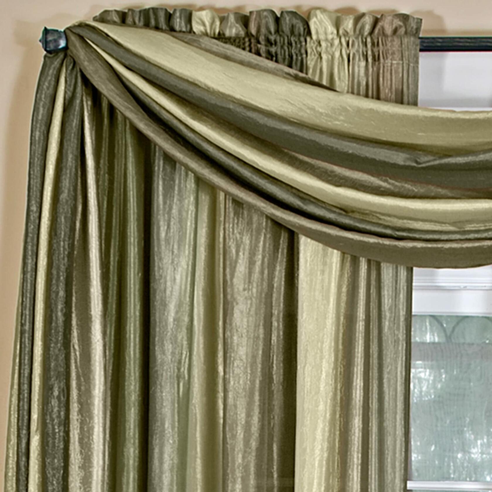 Sheer Window Scarf Valance - 50 Inch Width x 144 Inch Length (Sage) - Light Filtering Polyester Curtain Scarf - Lightweight Drapes for Living Room, Bedroom & Dining Room by Achim Home Decor