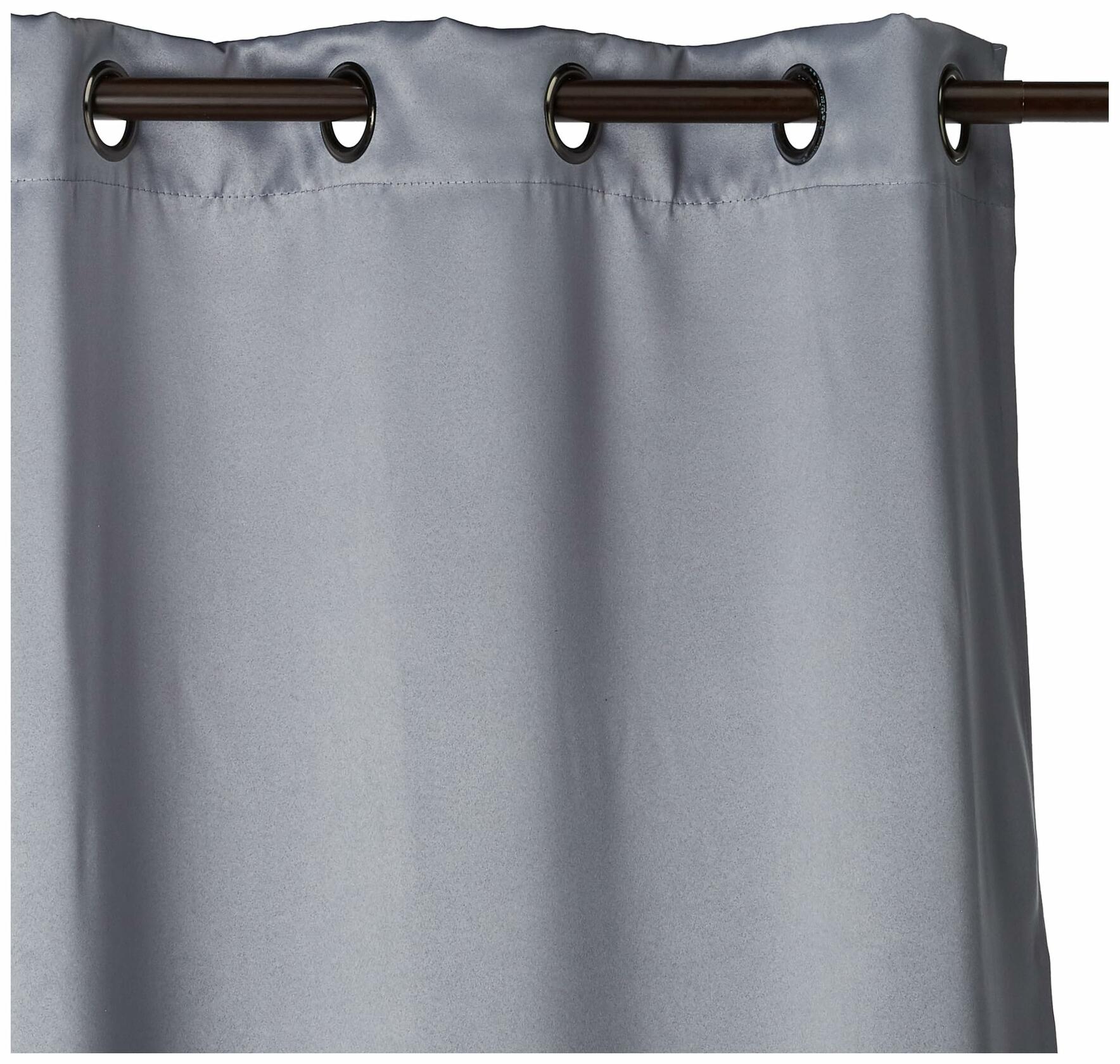 Sun Zero Nordic Theater Grade Extreme 100% Blackout Grommet Curtain Single Panel, 52" x 63", Haze