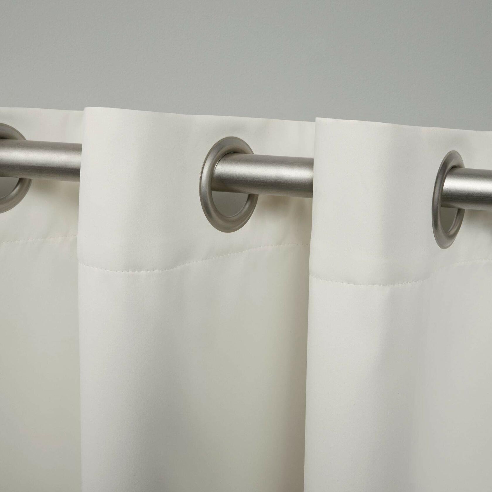 Exclusive Home Curtains Academy Total Blackout Grommet Top Curtain Panel Pair, 52"x84", Ivory