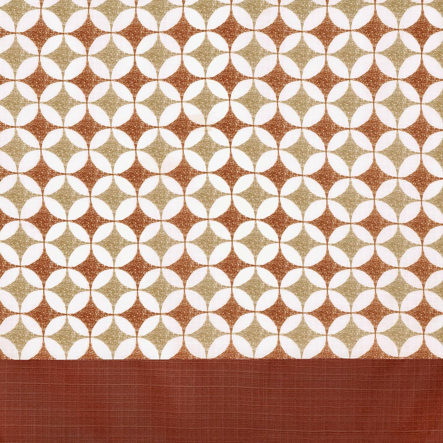 Achim Home Furnishings Callie Double Layer Pickup Valance 58x14 - Spice/Tan