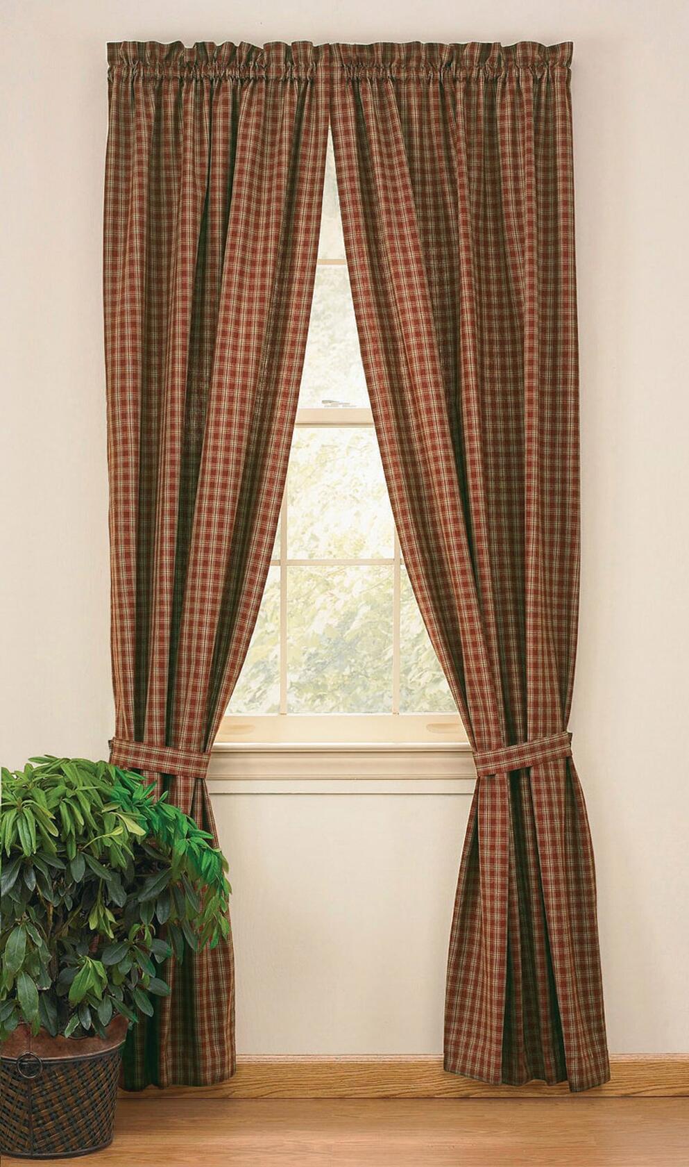 Park Designs Sturbridge Wine Curtain Pair