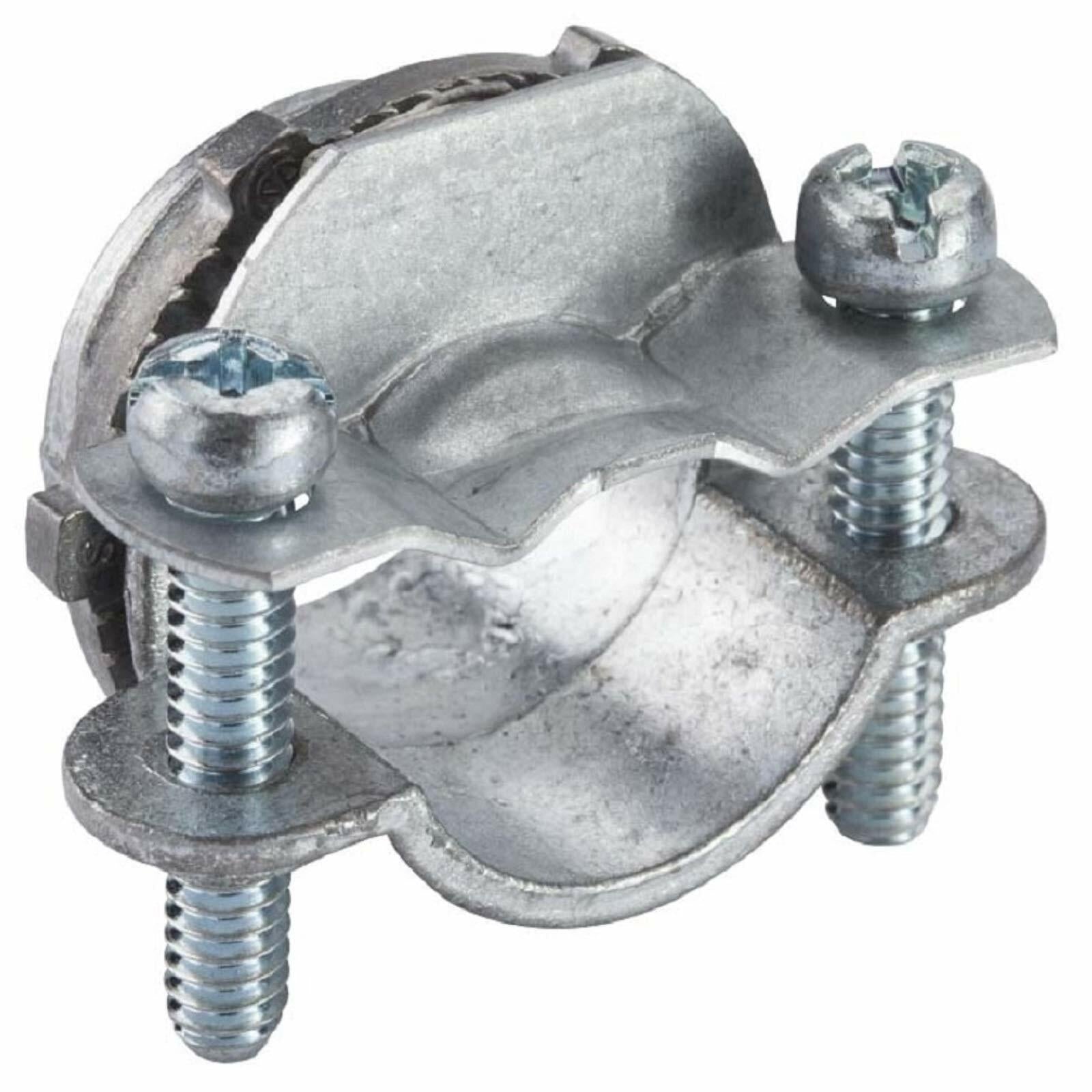 Halex � 1 Inch Non Metallic Clamp Connector � 05110B � 25 Per Pack � Silver