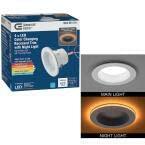 Commercial Electric 4 in. Selectable Integrated LED Recessed Trim Can Light with Night Light Feature 5 CCT 625 Lumens 11 Watts Dimmable