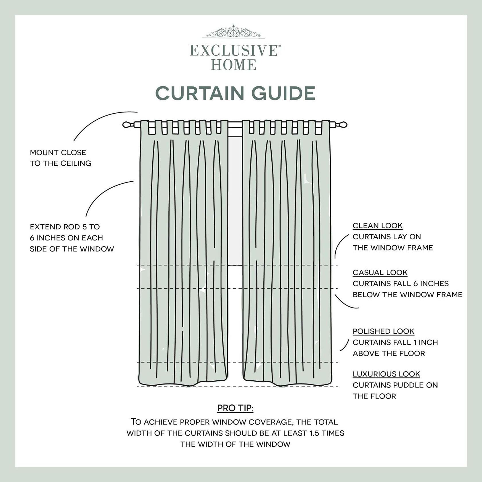 Exclusive Home Cabana Solid Indoor/Outdoor Light Filtering Hook-and-Loop Tab Top Curtain Panel Pair, 54"x96", Vanilla