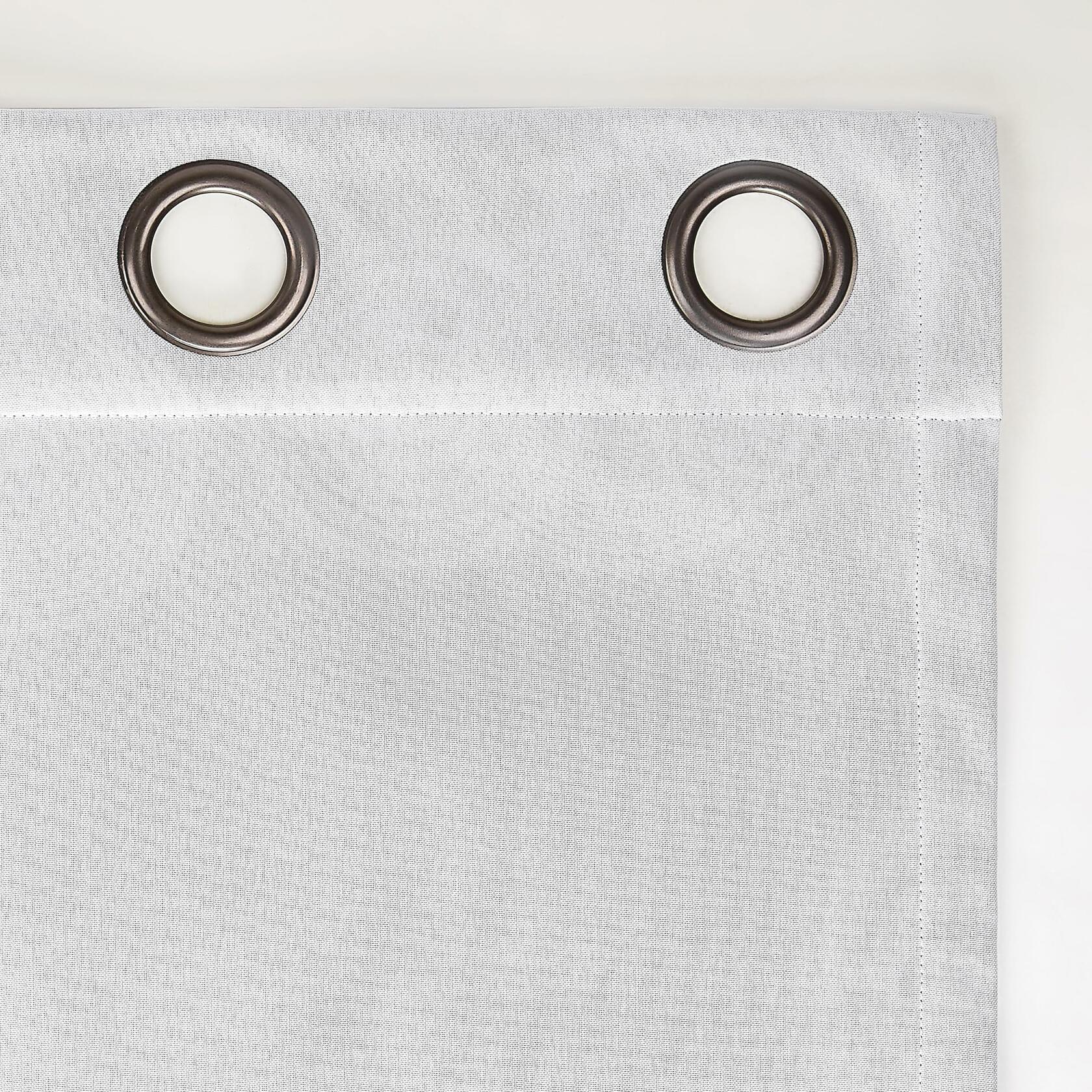 Sun Zero Tyrell Tonal Texture Draft Shield Fleece Insulated Total Blackout Grommet Curtain Panel, 50" x 63", Dove White