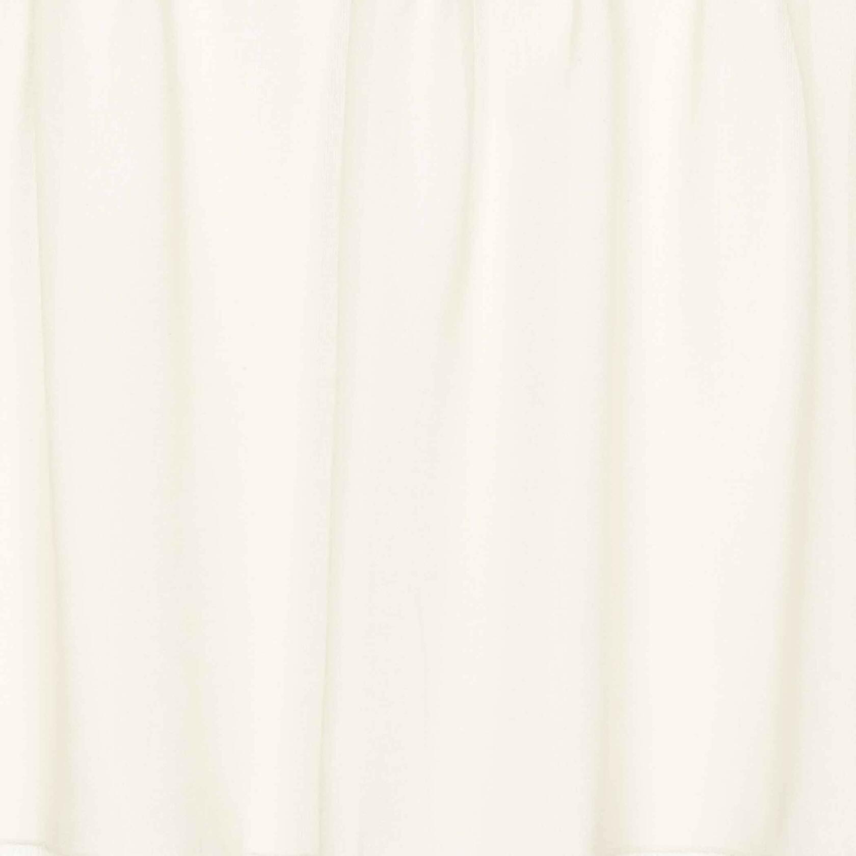 VHC Brands 10763 Tobacco Cloth Antique White Tier Fringed Set of 2 L36xW36