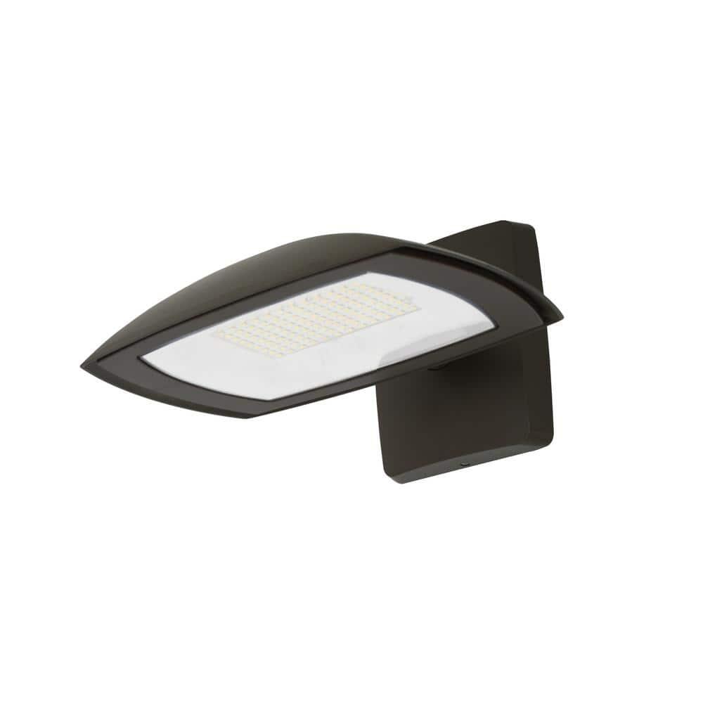 350W Equivalent Integrated LED Bronze Outdoor Residential Wall/Flood Light, 5000 Lumens