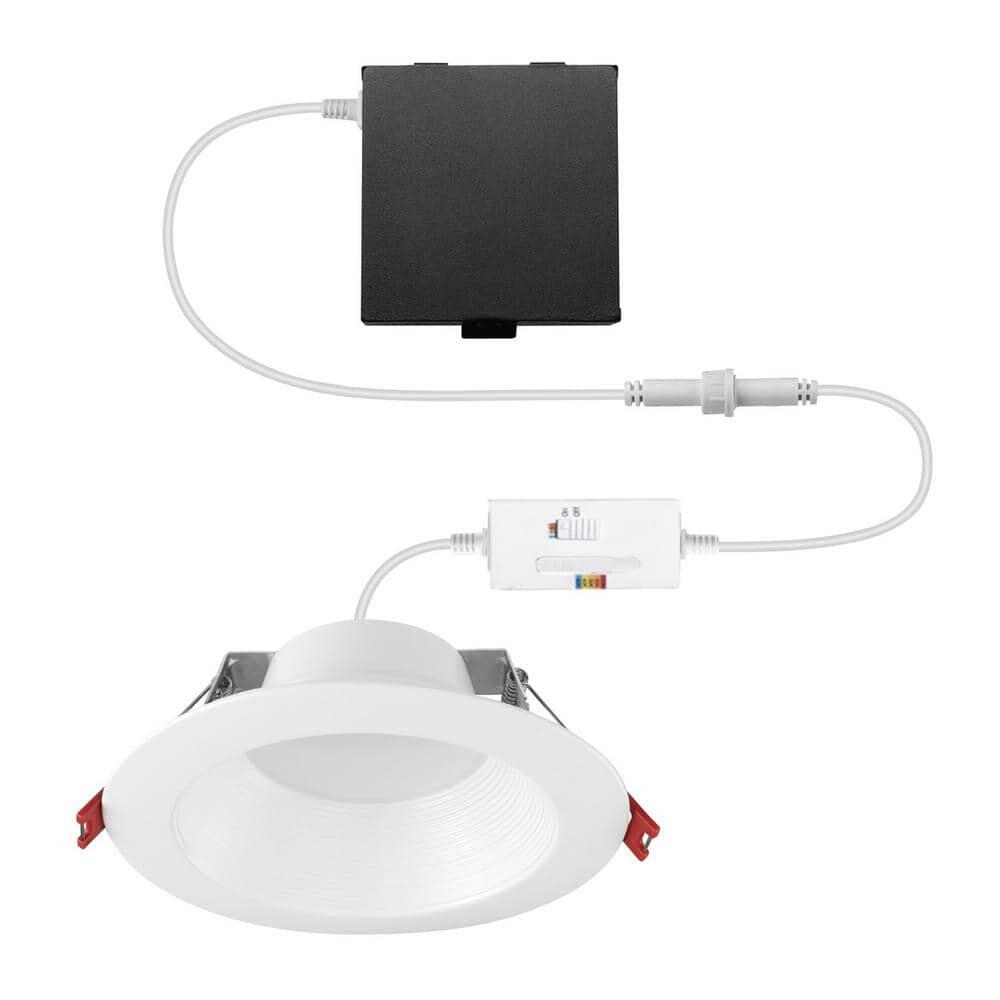 Elite Series 6 in. LED DuoBright, 3-Level Lumen Select, Deep Baffle Canless Recessed Light, Adjustable CCT