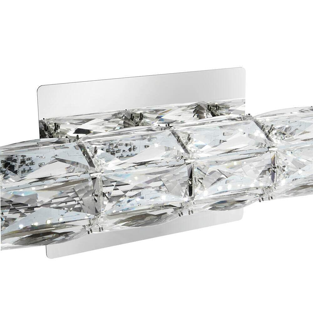 Keighley 18 in. Chrome LED Crystal Vanity Light Bar