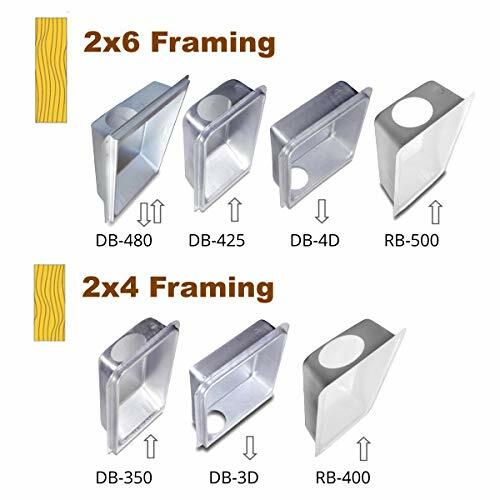Dryerbox Model 425 DB-425 | New Construction 2x6 Walls - Venting up