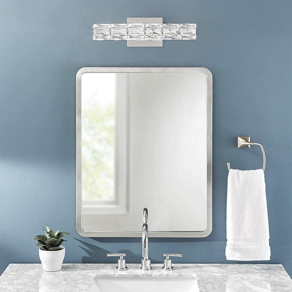 Keighley 18 in. Chrome LED Crystal Vanity Light Bar