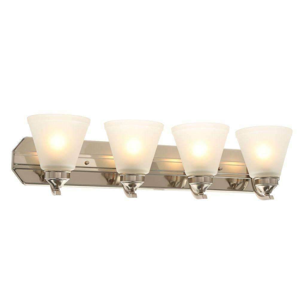 Hampton Bay 4-Light Brushed Nickel Bath Light #261568