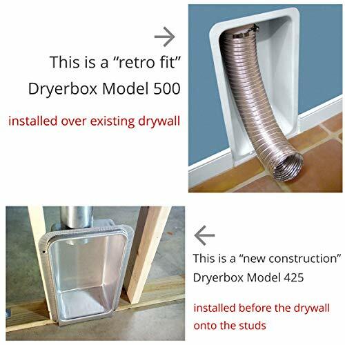 Dryerbox Model 425 DB-425 | New Construction 2x6 Walls - Venting up