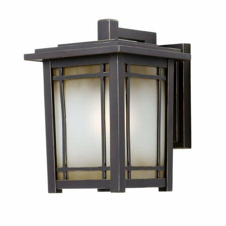 Home Decorators Collection Port Oxford 1-Light Oil Rubbed Chestnut Motion Sensing Outdoor Wall Mount Lantern