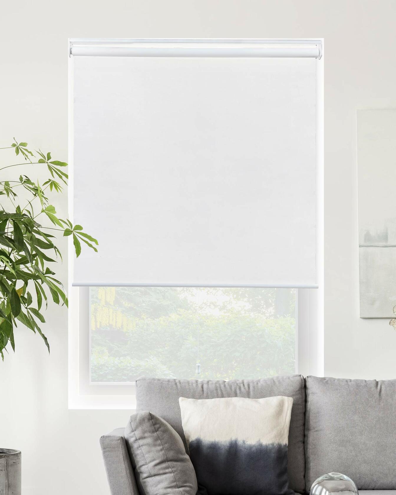 CHICOLOGY Roller Window Shades , Window Blinds , Window Shades for Home , Roller Shades , Window Treatments , Window Blinds Cordless , Door Blinds , Byssus White (Blackout), 33"W X 72"H