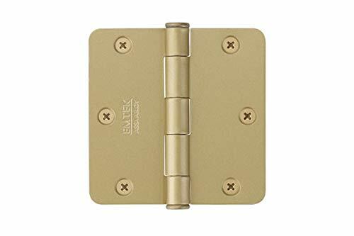 Emtek 9100 Steel Hinges (Pair) - SD - 1/4" Radius Corner - 3 1/2" x 3 1/2" - 9102315 - Satin Nickel (US15)