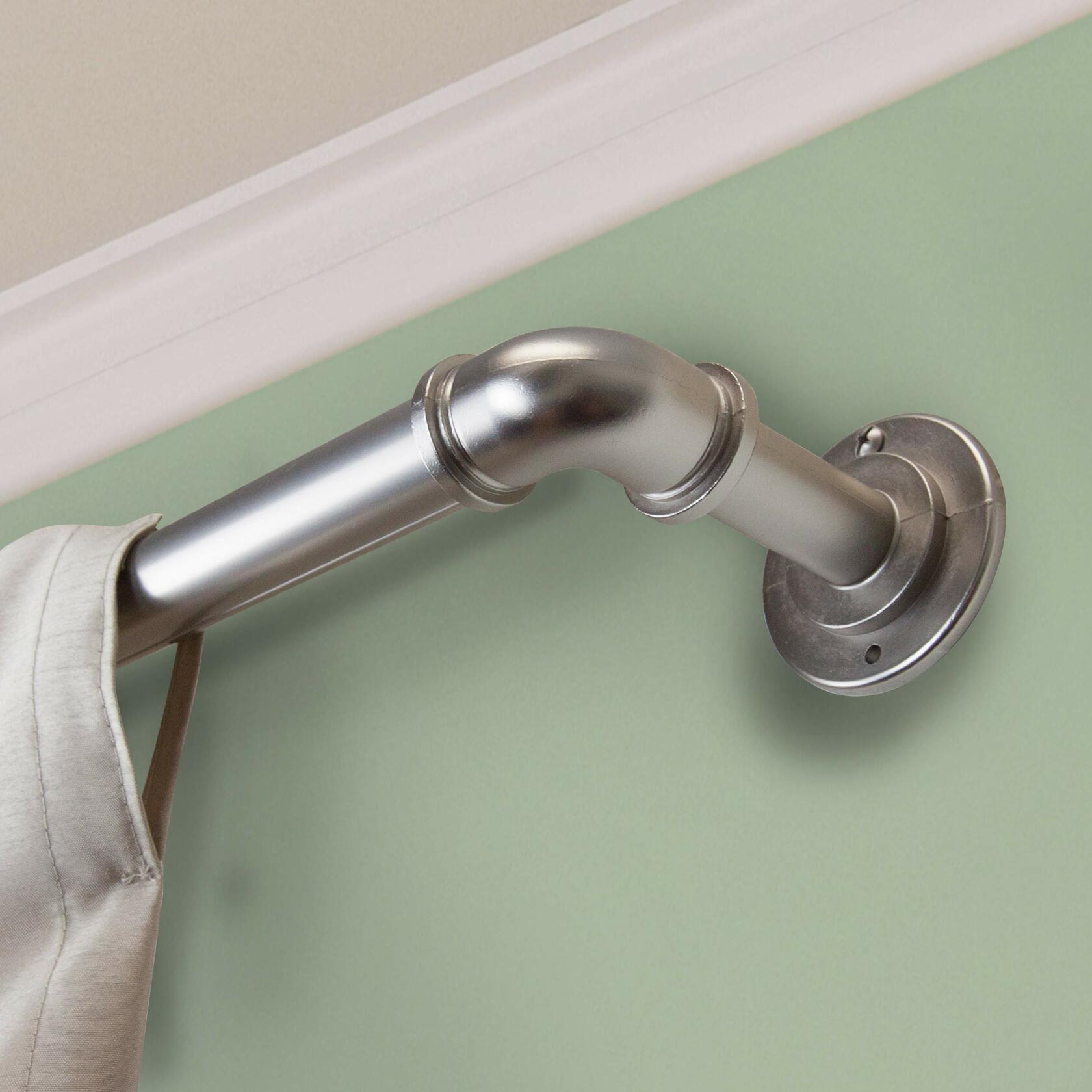 Rod Desyne 1 inch Blackout Curtain Rod, 28 x 48, Satin Nickel