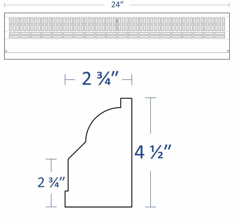 TruAire 48 in. Steel Baseboard Diffuser Supply