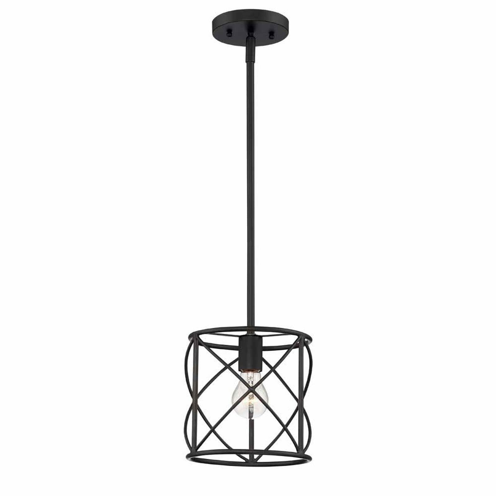 Hampton Bay Lighting 1-Light Satin Bronze Ceiling Mounted Pendant Light, HB2592-34