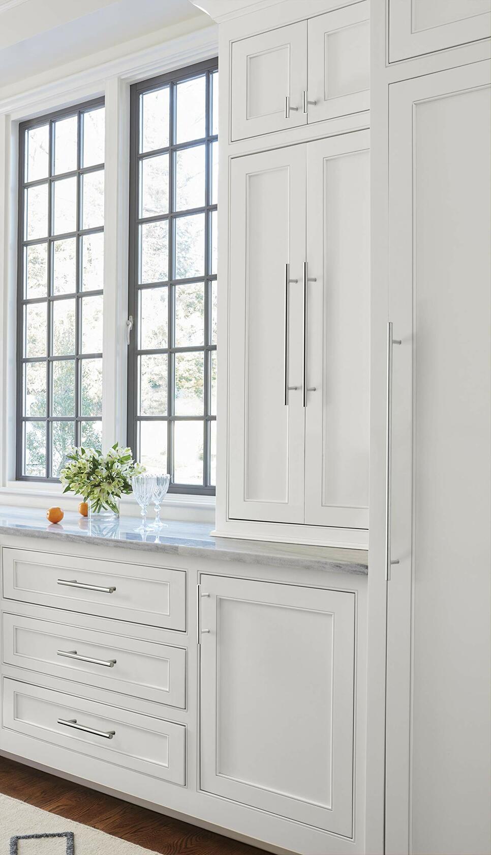 Amerock | Cabinet Pull | Polished Nickel | 3-3/4 inch (96 mm) Center to Center | Bar Pulls | 1 Pack | Drawer Pull | Drawer Handle | Cabinet Hardware